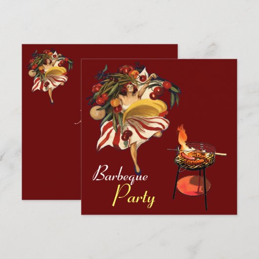 SUMMER BARBEQUE PARTY DANCE , ITALIAN KITCHEN KAART (Voorkant / Achterkant)