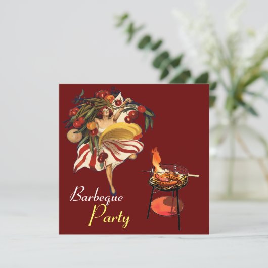 SUMMER BARBEQUE PARTY DANCE , ITALIAN KITCHEN KAART (Staand voorkant)