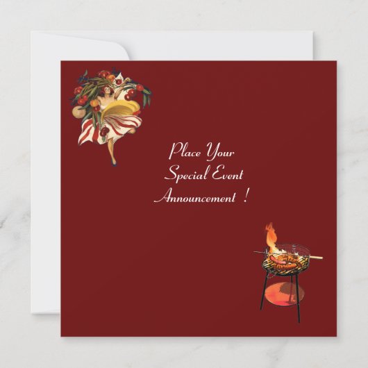 SUMMER BARBEQUE PARTY DANCE , ITALIAN KITCHEN KAART (Achterkant)