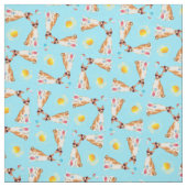 Summer Basenji Fabric Stof (Swatch)