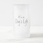 Summer Basenji Frosted Glass Beer Mok (Center)