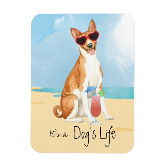 Summer Basenji Magnet Magneet (Verticaal)
