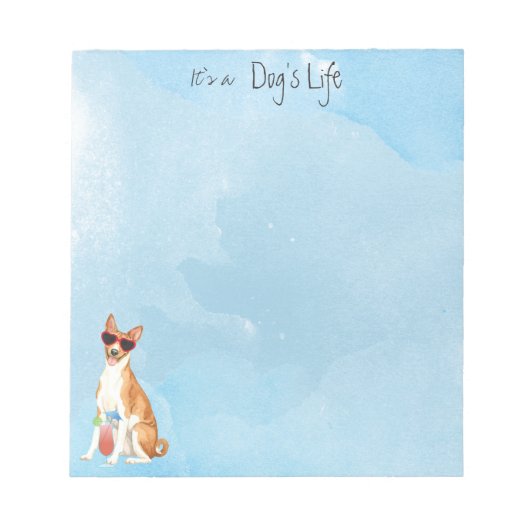 Summer Basenji Notitieblok (Voorkant)