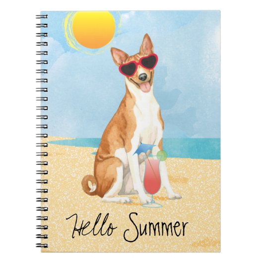 Summer Basenji Notitieboek (Voorkant)