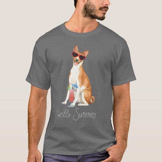 Summer Basenji T-Shirt (Voorkant)