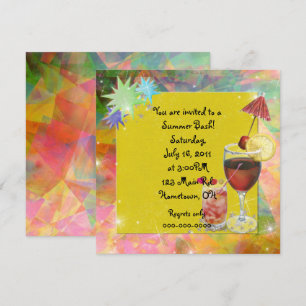 Summer Bash Invite Kaart