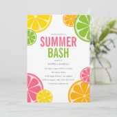 Summer Bash | Uitnodiging zomerpartij (Staand voorkant)