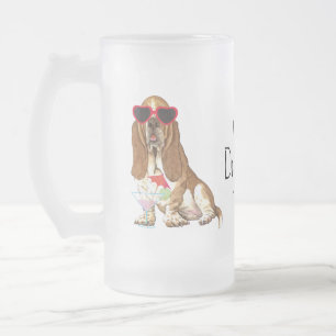 Summer Basset Hond Matglas Bierpul