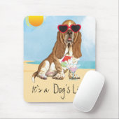 Summer Basset Hond Muismat (Met muis)