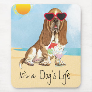 Summer Basset Hond Muismat