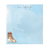 Summer Basset Hond Notitieblok (Voorkant)
