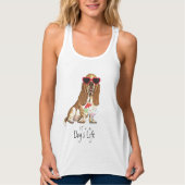 Summer Basset Hond Tanktop (Voorkant)