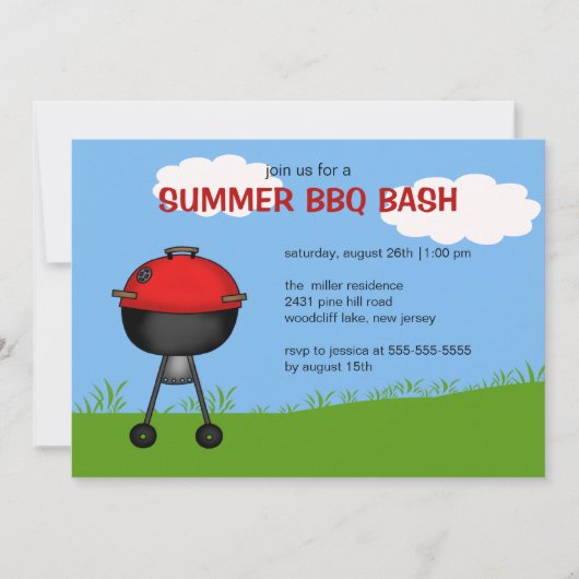Summer BBQ Bash Uitnodiging (Voorkant)