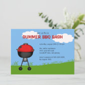 Summer BBQ Bash Uitnodiging (Staand voorkant)