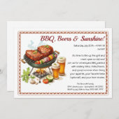 Summer BBQ & Beer Party Invitation – Backyard Cook Kaart (Voorkant / Achterkant)
