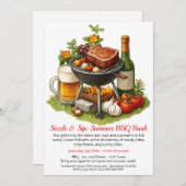 Summer BBQ & Beer Party Invitation  Kaart (Voorkant / Achterkant)