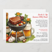 Summer BBQ & Beer Party Invitation  Kaart (Voorkant / Achterkant)