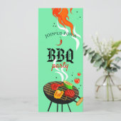 Summer BBQ Cookout Grilling Outdoorpartij Kaart (Staand voorkant)