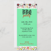 Summer BBQ Cookout Grilling Outdoorpartij Kaart (Achterkant)