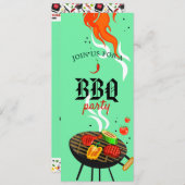 Summer BBQ Cookout Grilling Outdoorpartij Kaart (Voorkant / Achterkant)