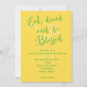 Summer BBQ Eat Drink and Be Bless Invitation Kaart (Voorkant)