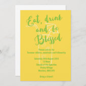 Summer BBQ Eat Drink and Be Bless Invitation Kaart (Voorkant / Achterkant)