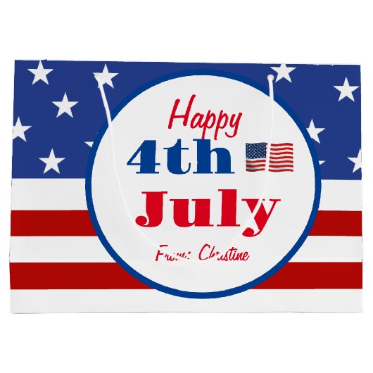 Summer BBQ Family Reunion 4 juli Custom Groot Cadeauzakje (Achterkant)