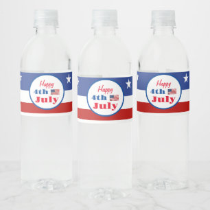 Summer BBQ Family Reunion 4 juli Custom Waterfles Etiket