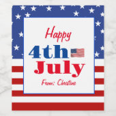 Summer BBQ Family Reunion 4 juli Custom Wijn Etiket (Enkel label)