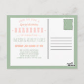 SUMMER BBQ  florale suspensie Briefkaart (Achterkant)