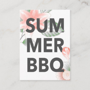 SUMMER BBQ florale suspensie Informatiekaartje
