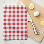 Summer BBQ Grill Cookout Reunion Red Gingham Check Theedoek (Quarter Fold)
