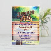 Summer BBQ Grilling and Chilling Kaart (Staand voorkant)