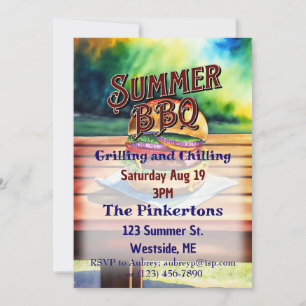 Summer BBQ Grilling and Chilling Kaart