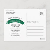 Summer BBQ Hamburger Save the Date Invitation Briefkaart (Achterkant)