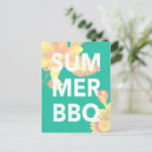 SUMMER BBQ heldere floraal Briefkaart (Staand voorkant)