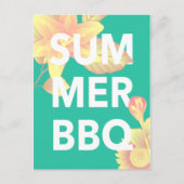 SUMMER BBQ heldere floraal Briefkaart (Voorkant)