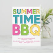 SUMMER BBQ INVITE KAART (Staand voorkant)