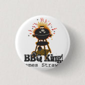 Summer BBQ King Grill Cooking Grilling Name Ronde Button 3,2 Cm (Voorkant)