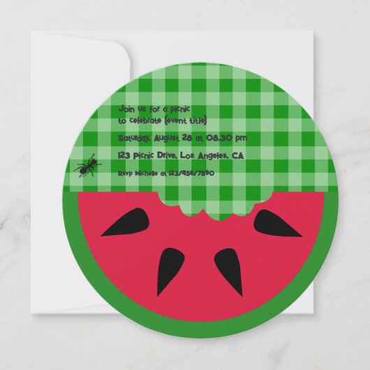 Summer BBQ Picnic Birthday Kaart (Voorkant)