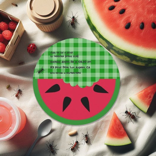 Summer BBQ Picnic Birthday Kaart