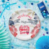 Summer BBQ Picnic gepersonaliseerd Papieren Bordje (Feest)