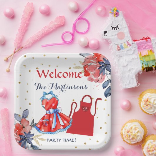 Summer BBQ Picnic gepersonaliseerd Papieren Bordje (Feest)