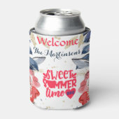 Summer BBQ Picnic Personalized Square Blikjeskoeler (Blikje Voorkant)