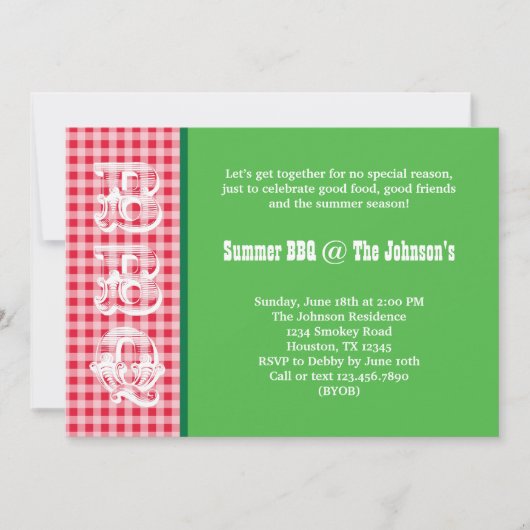 Summer BBQ Uitnodiging (Voorkant)