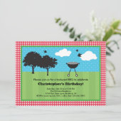 Summer BBQ Uitnodiging (Staand voorkant)