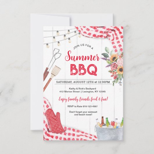 Summer BBQ Uitnodiging (Voorkant)