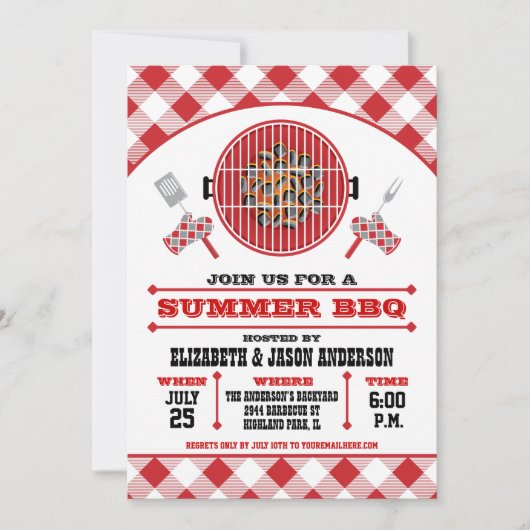 Summer BBQ Uitnodiging (Voorkant)