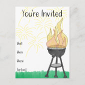 Summer BBQ Uitnodiging Briefkaart (Voorkant)