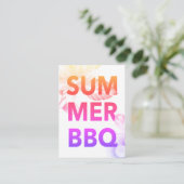 SUMMER BBQ zomerbloem Informatiekaartje (Staand voorkant)